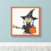 HALLOWEEN WITCH CANVAS AFDRUK (Insitu (Houten vloer))