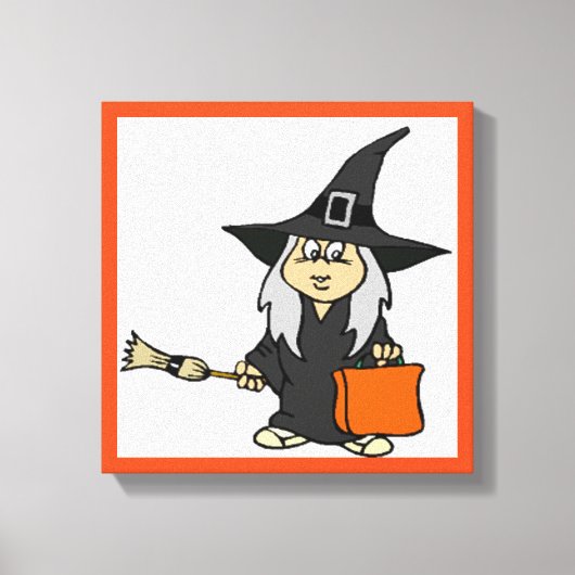 HALLOWEEN WITCH CANVAS AFDRUK (Voorkant)