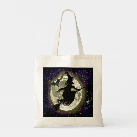 Halloween Witch Canvas tas (Achterkant)