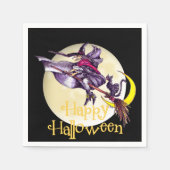 Halloween Witch cartoon papieren servet (Voorkant)