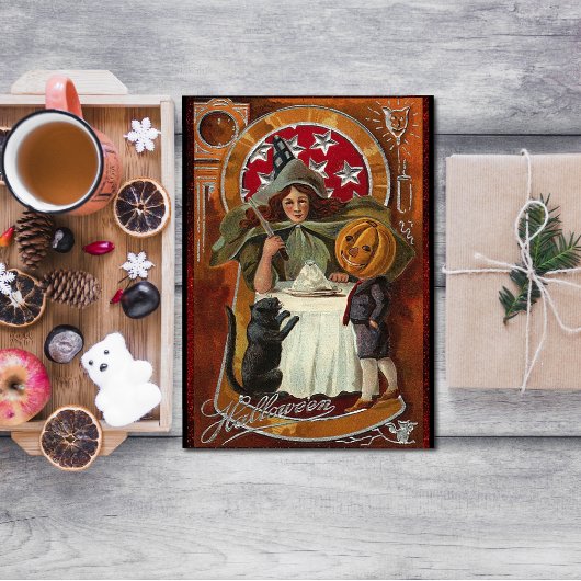  Halloween Witch Casting Spell met hand