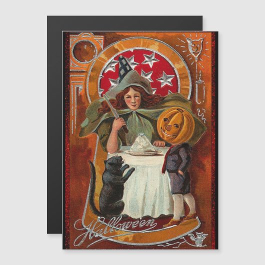  Halloween Witch Casting Spell met hand (Voorkant / Achterkant)