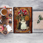 Halloween Witch Casting Spell met hand Briefkaart