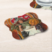  Halloween Witch Casting Spell met hand Kartonnen Onderzetters (Gekanteld)