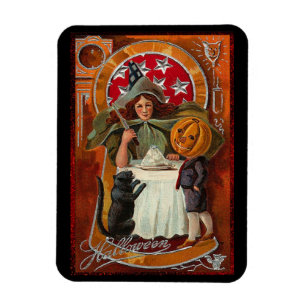Halloween Witch Casting Spell met hand Magneet