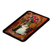 Halloween Witch Casting Spell met hand Magneet (Linkerzijde)