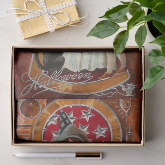 Halloween Witch Casting Spell met hand Tissuepapier (Geschenk)