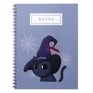 Halloween Witch Cat Drawing Toelichting Notitieboek