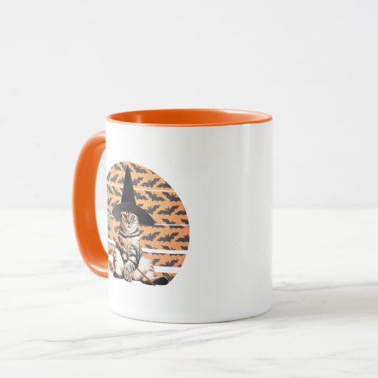 Halloween Witch Cat Mok (Voorkant links)