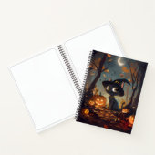 Halloween Witch Cat Notitieboek (Binnen)