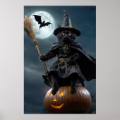 Halloween Witch Cat Poster (Close-up versie) (Voorkant)