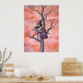 Halloween Witch Cat Poster van Molly Harrison (Keuken)