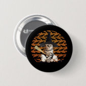 Halloween Witch Cat Ronde Button 5,7 Cm (Voorkant /achterkant)