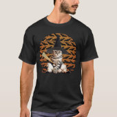 Halloween Witch Cat T-shirt (Voorkant)