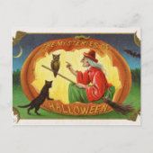  Halloween Witch Cat Uil briefkaart (Voorkant)