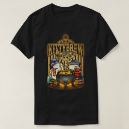 Halloween Witch Cats Kat Brew T-shirt