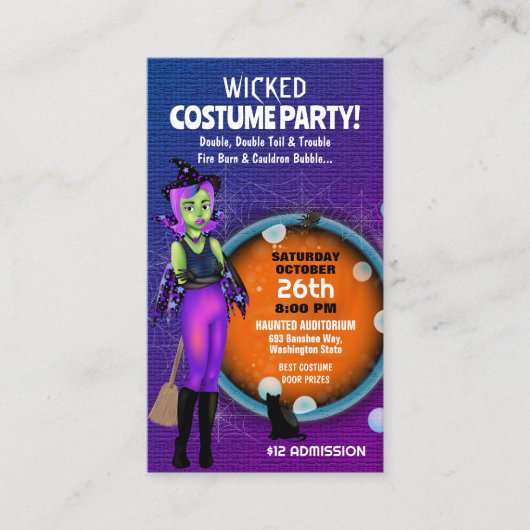 Halloween Witch Cauldron Admission Ticket (Voorkant)