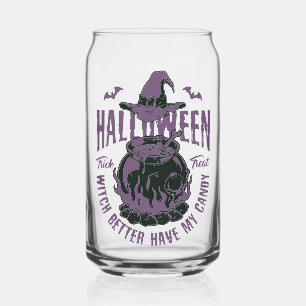 Halloween Witch Cauldron Glass Blikvorm Glas