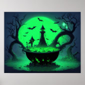 Halloween Witch Cauldron Poster (Voorkant)