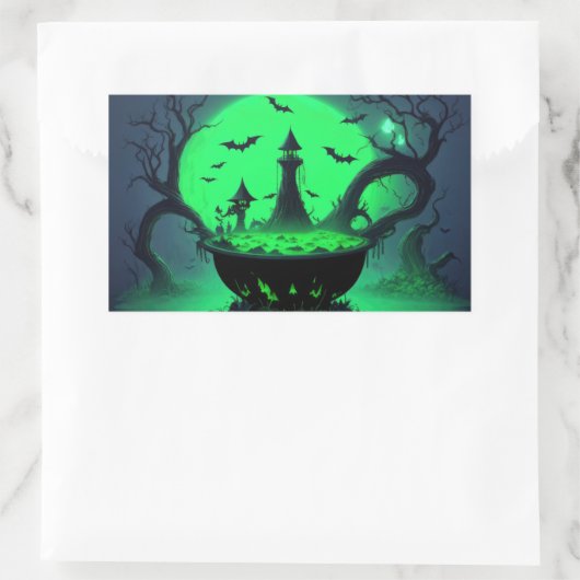 Halloween Witch Cauldron Sticker (Tas)