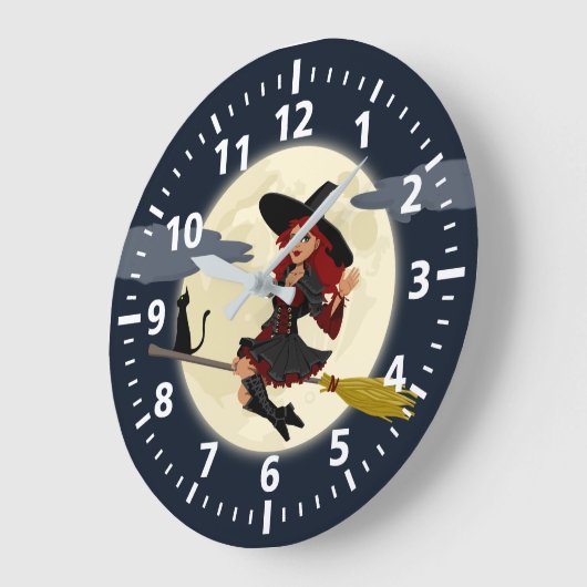 Halloween Witch Clock Grote Klok (Hoek)