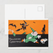 Halloween Witch Clown Briefkaart: grillig plezier! Briefkaart (Voorkant / Achterkant)
