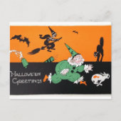Halloween Witch Clown Briefkaart: grillig plezier! Briefkaart (Voorkant)