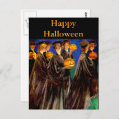 Halloween Witch College Graduates Briefkaart (Voorkant / Achterkant)