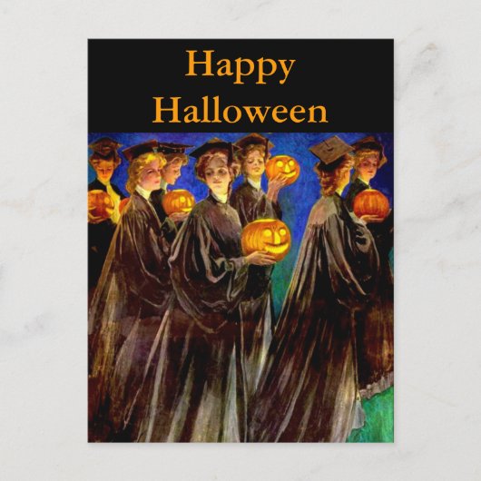 Halloween Witch College Graduates Briefkaart (Voorkant)