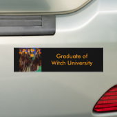 Halloween Witch College Graduates Bumpersticker (Op auto)