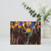 Halloween Witch College Graduates Feestdagenkaart (Staand voorkant)