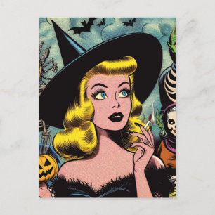 Halloween Witch Comics Briefkaart