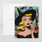  Halloween Witch Comics Briefkaart (Voorkant / Achterkant)