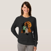 Halloween Witch Corgi Dog T-shirt (Voorkant volledig)