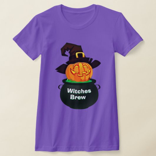 Halloween Witch Costume Fun Novelty WITCHES BREW T-shirt (Laagn)
