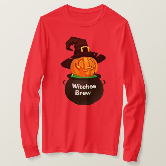 Halloween Witch Costume Fun Novelty WITCHES BREW T-shirt (Design voorkant)