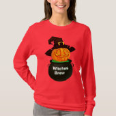 Halloween Witch Costume Fun Novelty WITCHES BREW T-shirt (Voorkant)