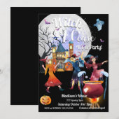 Halloween Witch Costume Party Kaart (Voorkant / Achterkant)