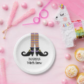 Halloween Witch Cute Simple Whimsical Shoes Papieren Bordje (Feest)