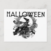  Halloween Witch die op Broomstick vliegt Briefkaart (Voorkant)
