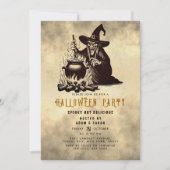 Halloween Witch Dinner Kaart (Voorkant)