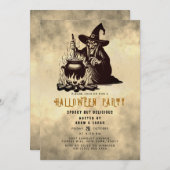 Halloween Witch Dinner Kaart (Voorkant / Achterkant)