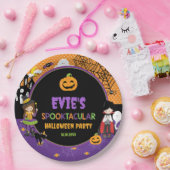 Halloween Witch Dracula Jack O Lantern Pumpkins Papieren Bordje (Feest)