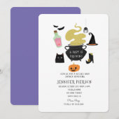 Halloween Witch Een Baby is het brouwen van Baby s Kaart (Voorkant / Achterkant)