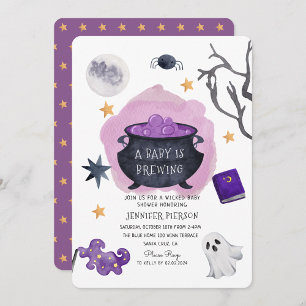 Halloween Witch Een Baby is het brouwen van Baby s Kaart