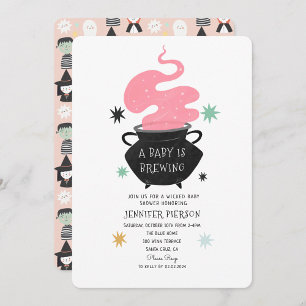 Halloween Witch Een Baby is het brouwen van Baby s Kaart