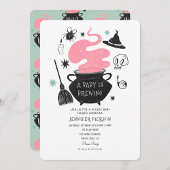 Halloween Witch Een Baby is het brouwen van Baby s Kaart