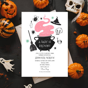 Halloween Witch Een Baby is het brouwen van Baby s Kaart