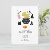 Halloween Witch Een Baby is het brouwen van Baby s Kaart (Staand voorkant)