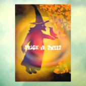 Halloween Witch en Black Bird Trick of Tweet Win Raamsticker (Vel 3)